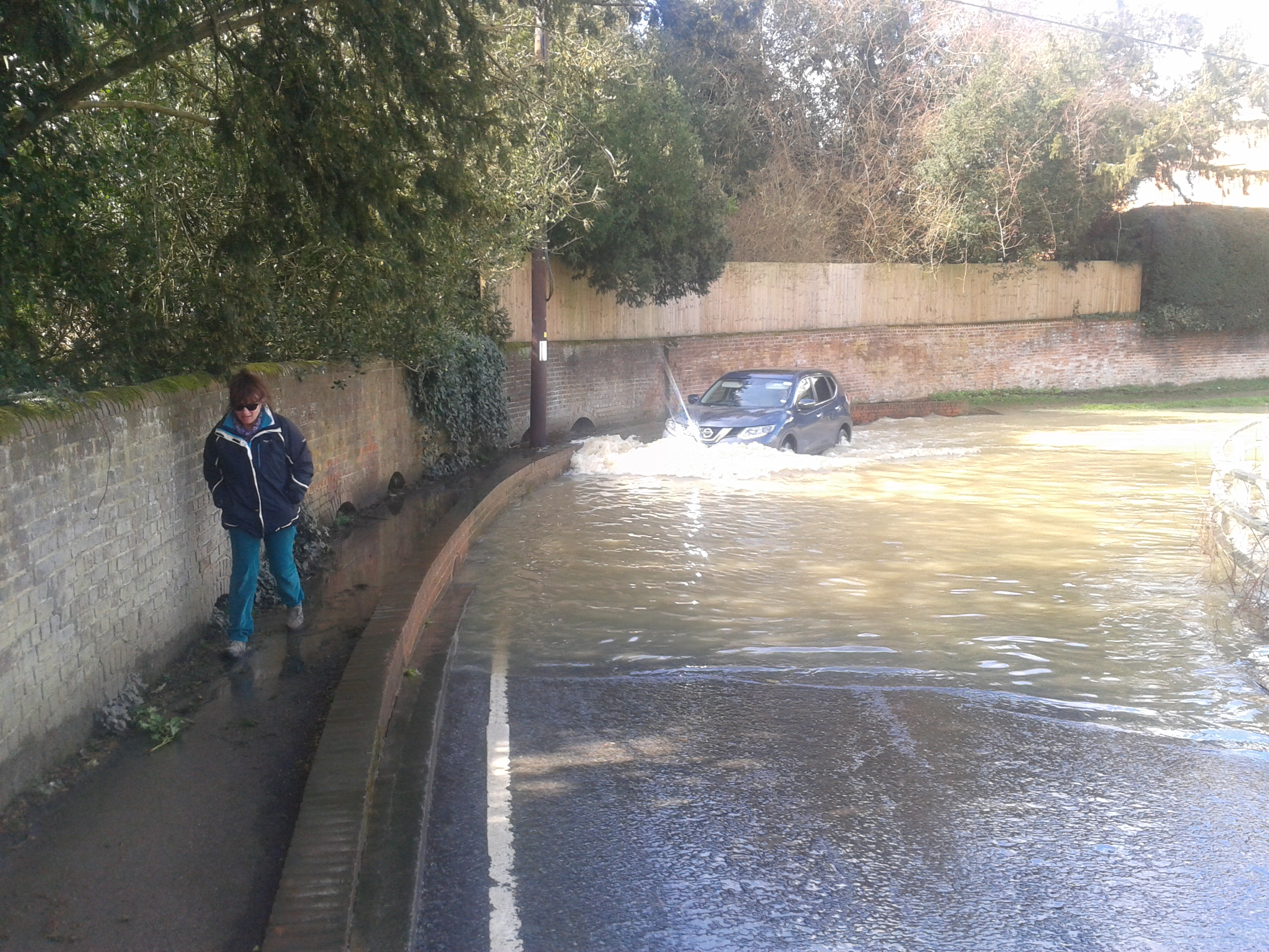 Flooded Betchworth Bridge 2016-03-28